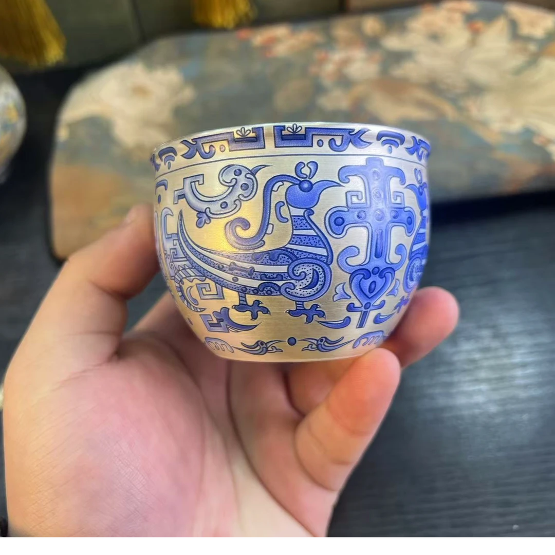 郑千山天命玄鸟蓝鸟银杯