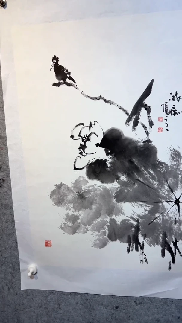 国画澹*张自学水墨国画12