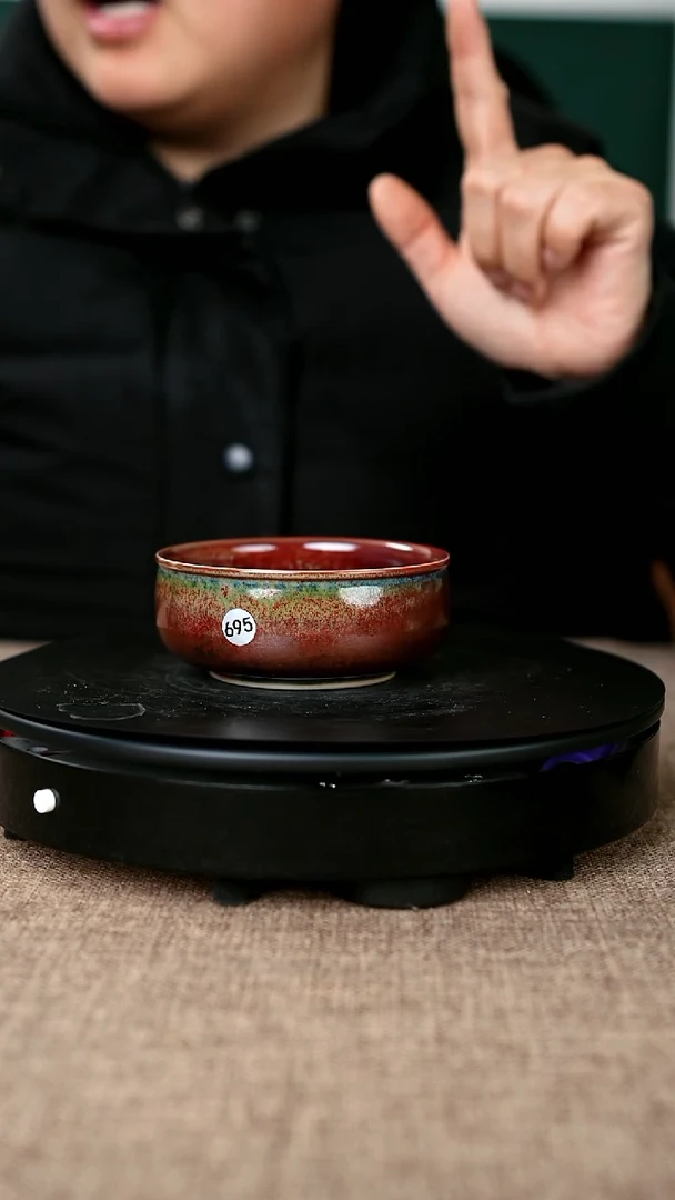 壶瓷695#李盼龙一级品原矿钧瓷禅定杯