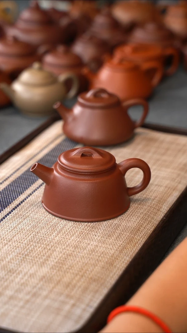 茶壶紫砂羊角山紫泥鱼罩150CC