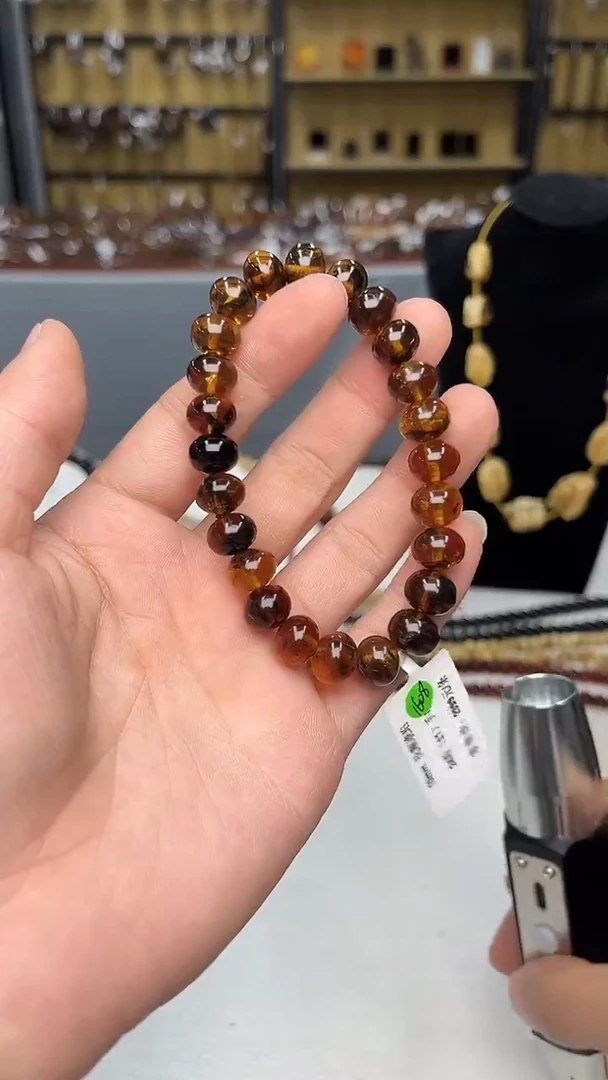 裸石琥珀未镶嵌抚顺琥珀10+豆油红多样性发其一