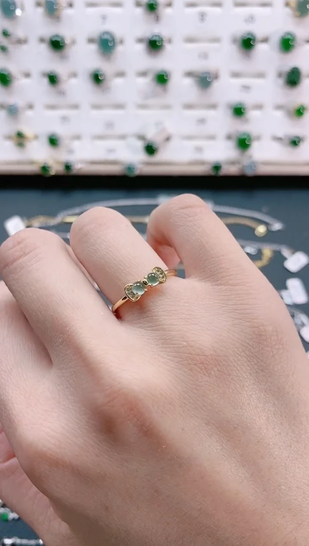 【闪购商品】翡翠戒指银S925镶嵌天然翡翠