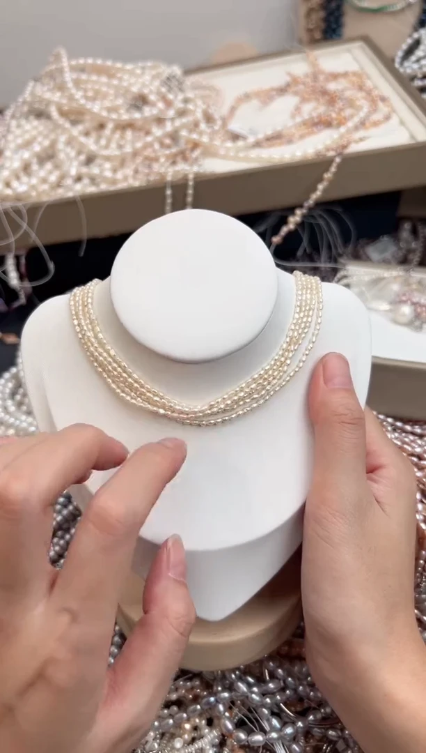 未镶嵌福利淡水珍珠极光*珍珠无核2mm左右（项链）一条