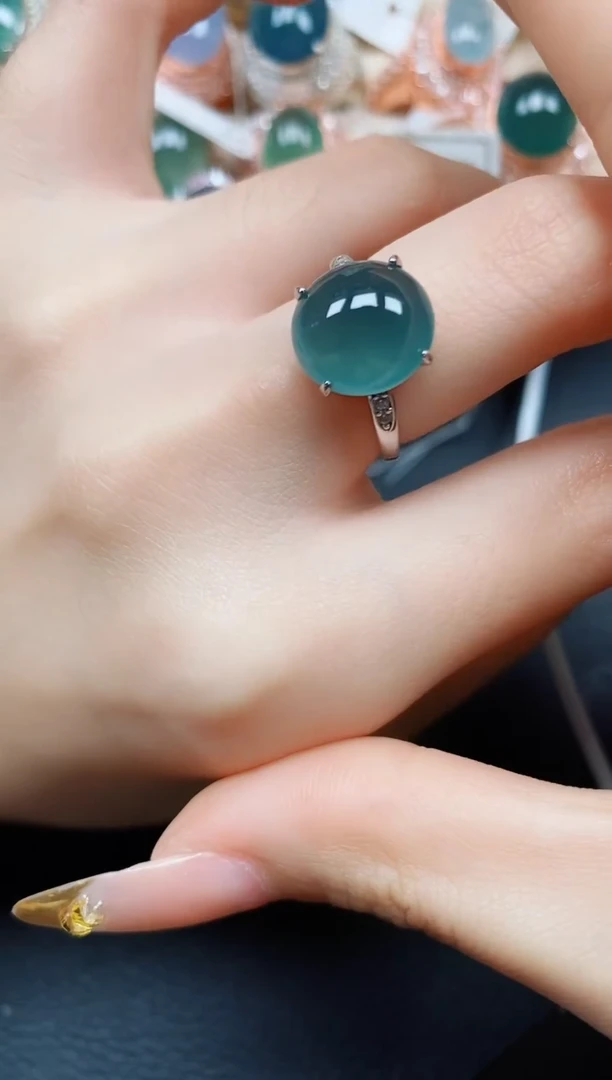 【闪购商品】翡翠戒指银S925镶嵌翡翠