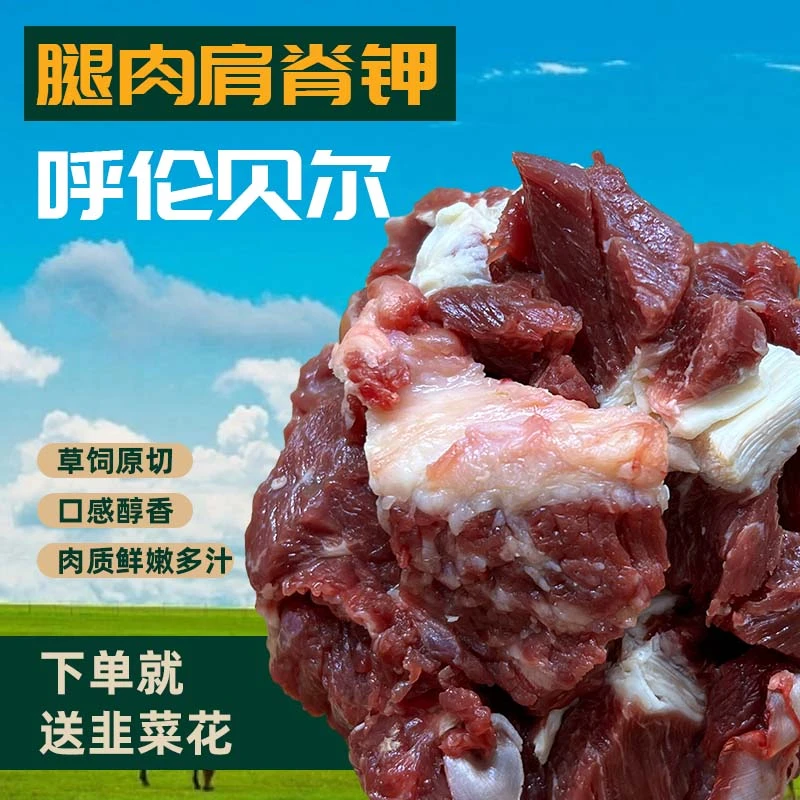 【呼伦贝尔南屯牛筋头巴脑小肉筋】天然散养牛 肉筋直播间现场称重