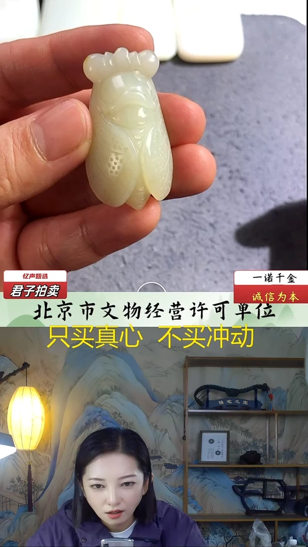 未镶嵌和田玉挂件玉蝉