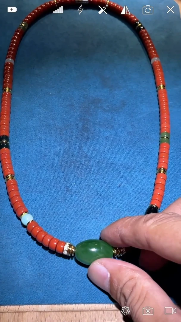 定制南红玛瑙HZ 040 南红片珠锁骨项链卡6