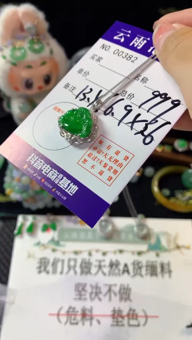 翡翠银S925镶嵌颈饰翡翠