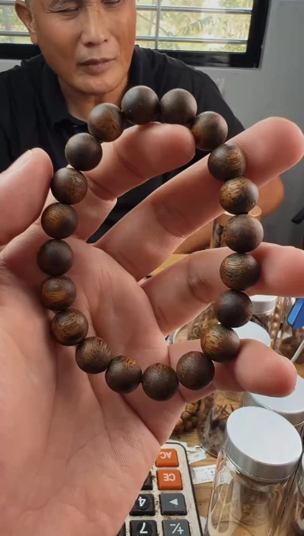 沉香手串沉水浮1.0圆珠单圈11克多样性发一