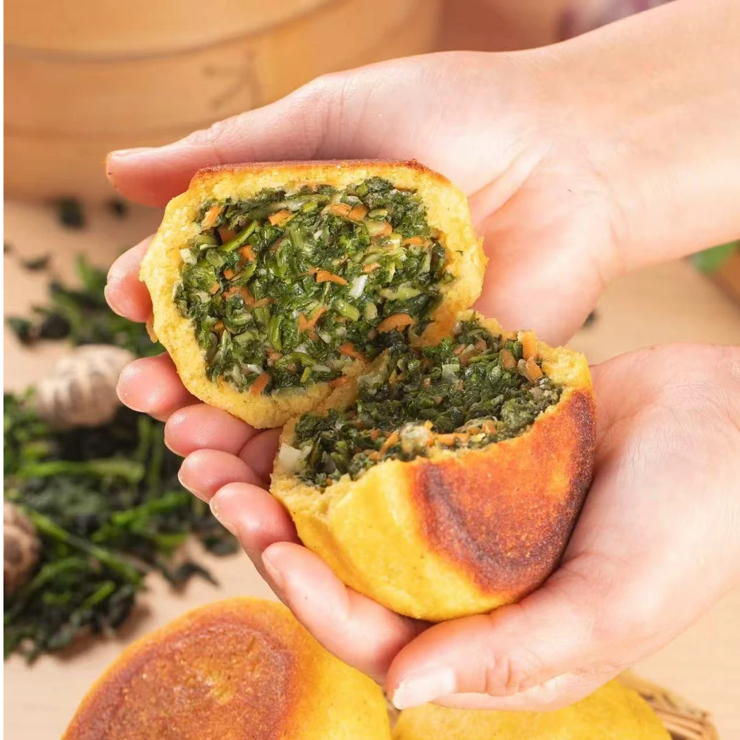 粗粮菜团子（3味素）（荠菜、野菜（万年青）、萝卜）共6个/1440g 不含白面