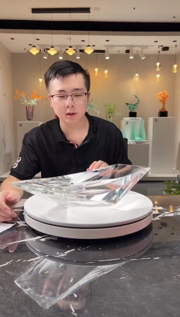 摆件巴比特美学 透明色长方形冰湖