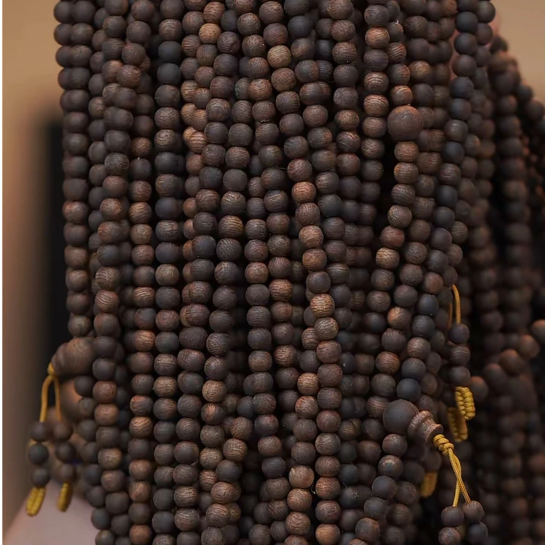 沉香【芮初珠宝】老白奇5+108沉香沉水素串（多样性发一@B04062301@