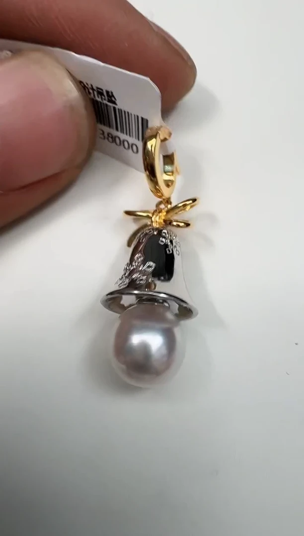 颈饰银S925镶嵌海水珍珠吊坠