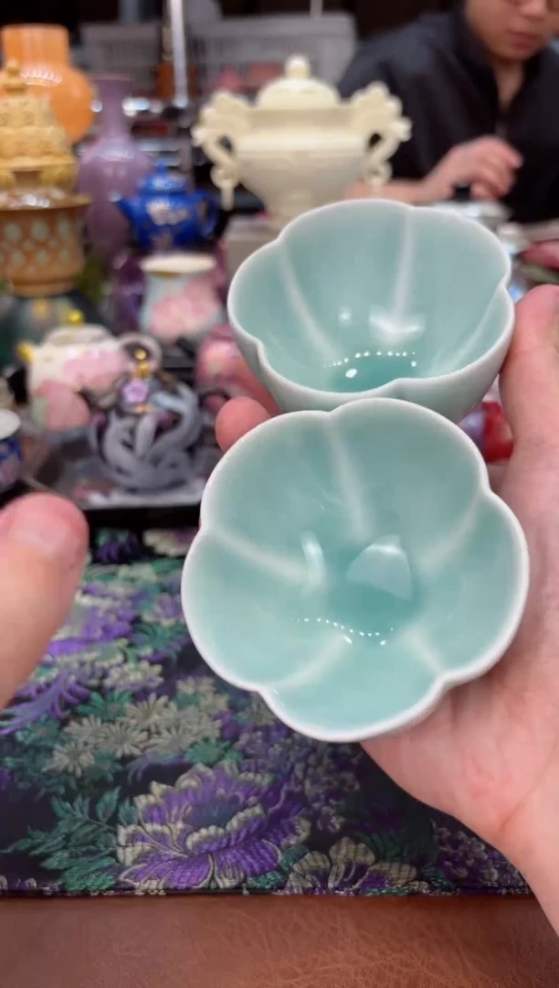 摩吉先生专属闪拍链接 粉青对杯