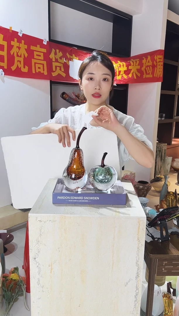 琉璃苹果梨摆件清仓A71