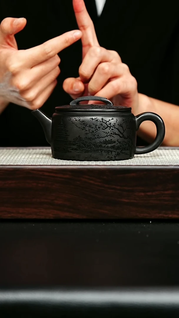 茶壶紫砂宜兴紫砂 汉瓦 石黄 赵圆静h603