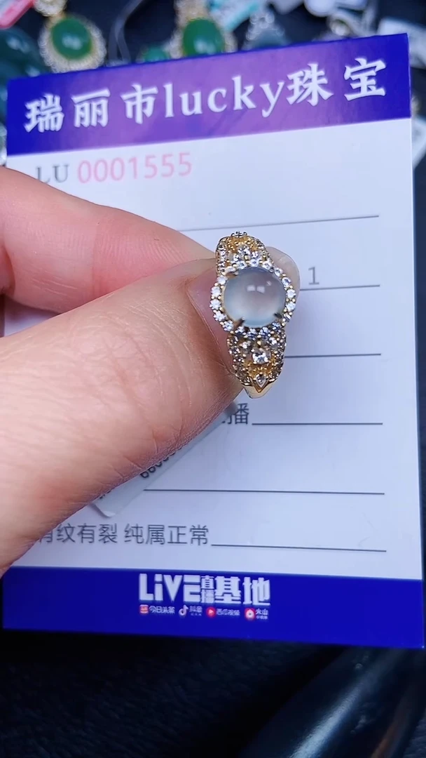 颈饰银S925镶嵌翡翠1555