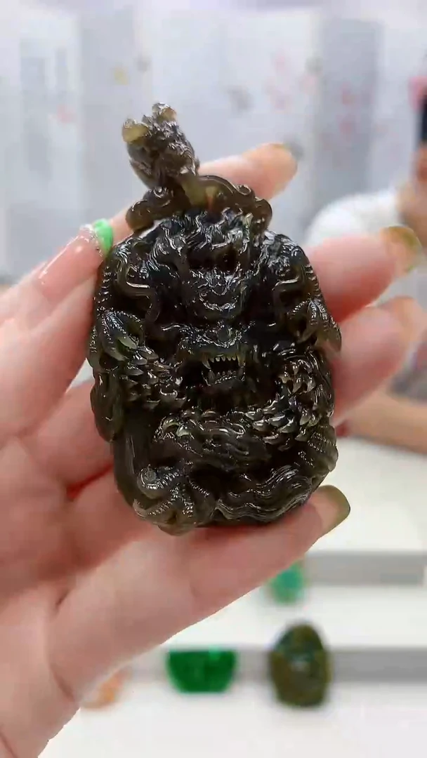 未镶嵌定制翡翠5158ry-毛货挂件58