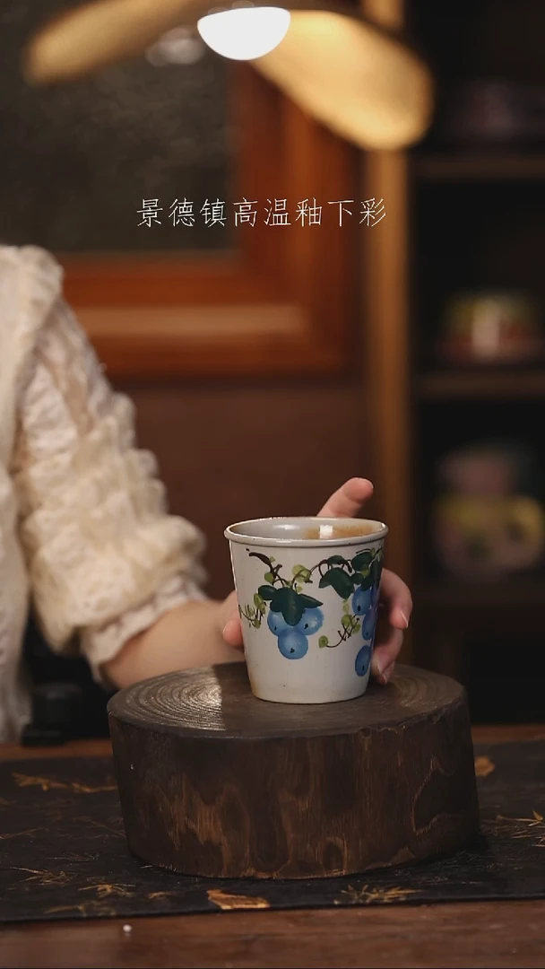 陶瓷景德镇高温釉下手绘陶瓷@L368@