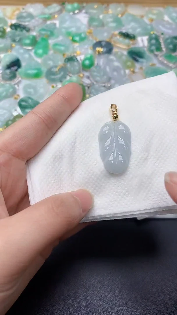 颈饰银S925镀金镶嵌翡翠天然缅甸A货百元以上9元证书费自理