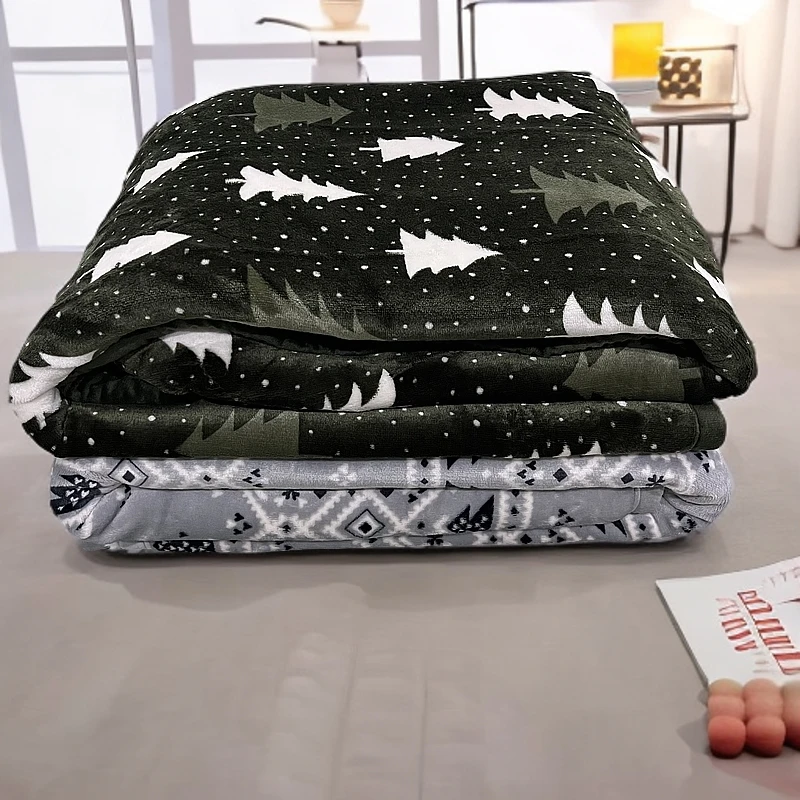 E8801冬季双面加厚柔软保暖珊瑚绒毯子(微瑕)