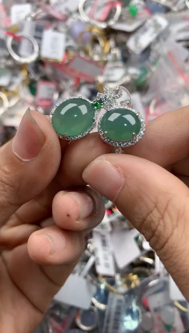 银S925镶嵌戒指翡翠121212----9