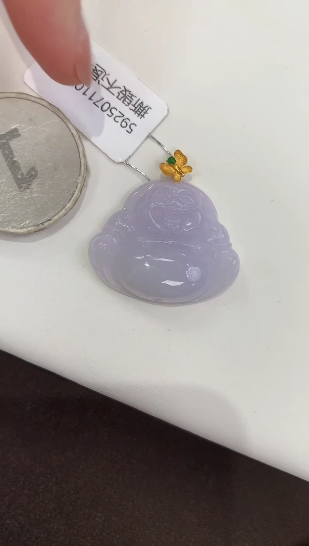 颈饰18K金镶嵌翡翠天然缅甸a货翡翠(多样性发其一)