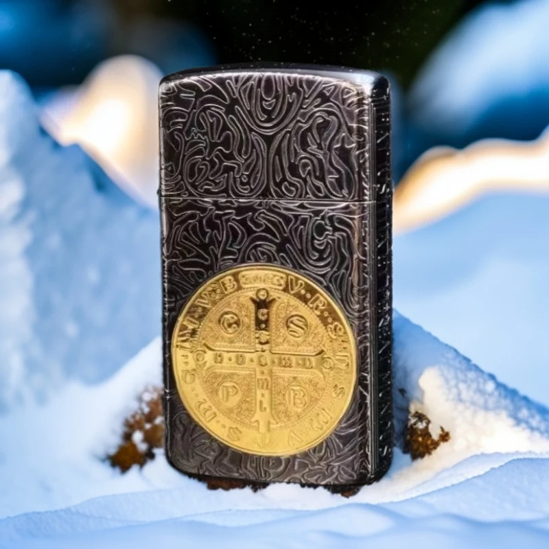 ZIPPO打火机黑钛纤巧窄机康斯坦丁DYJ1