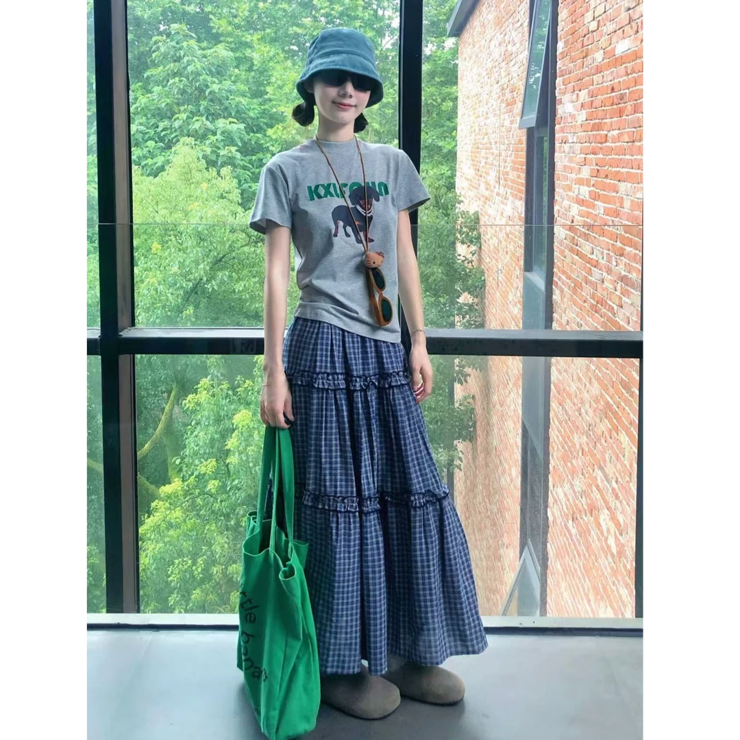 夏季爆款短袖修身显瘦上衣正肩圆领学院风t恤小众女生韩系ins衣服