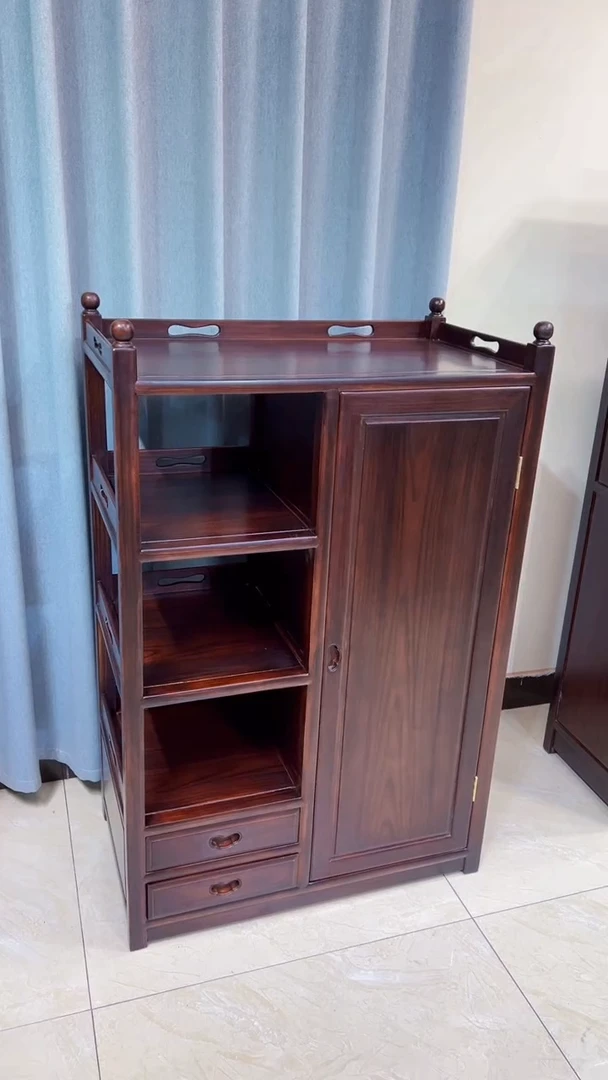 黑酸枝木类成套家具衣柜 80*45*126