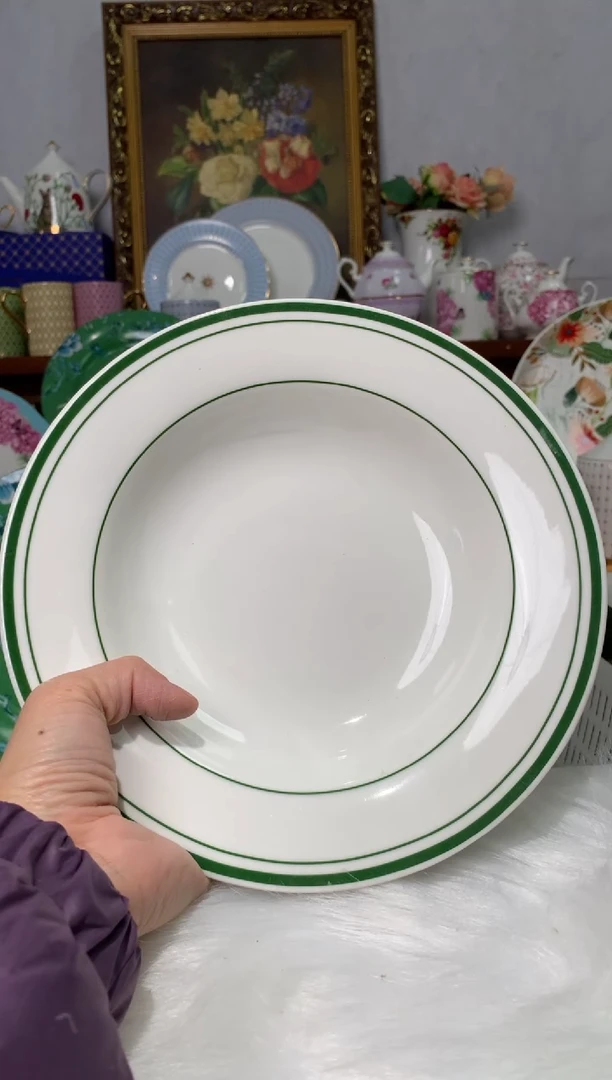 【闪购商品】瓷片CC114陶瓷没有完美无瑕陶瓷1个汤盘