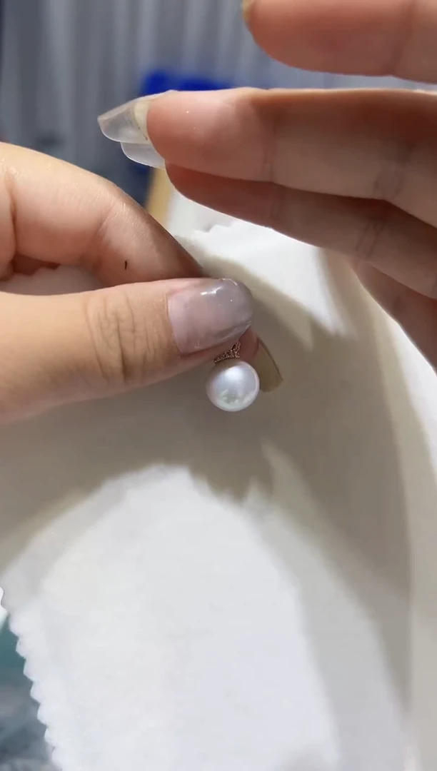 银S925镶嵌吊坠淡水珍珠115