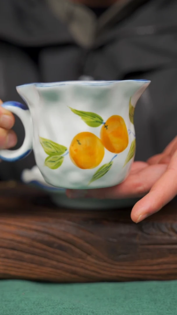 【闪购商品】瓷片枇杷咖啡杯套装一套