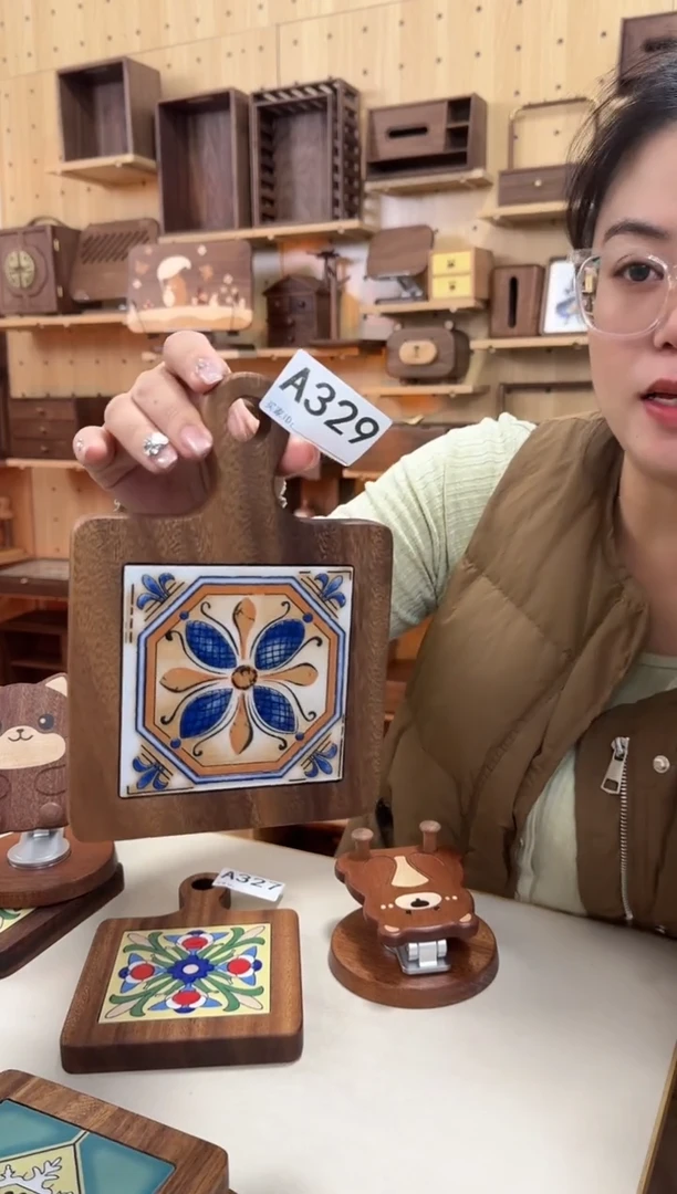 木329号风信子实木相思木锅垫