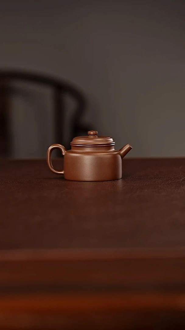 茶壶紫砂钢炮嘴德钟 120cc 紫泥