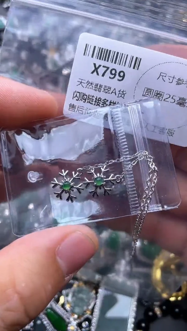 【闪购商品】翡翠颈饰未镶嵌X799耳链