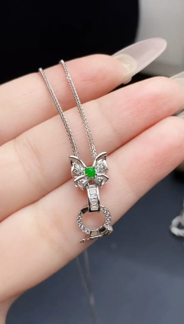 银S925镶嵌戒指翡翠0835