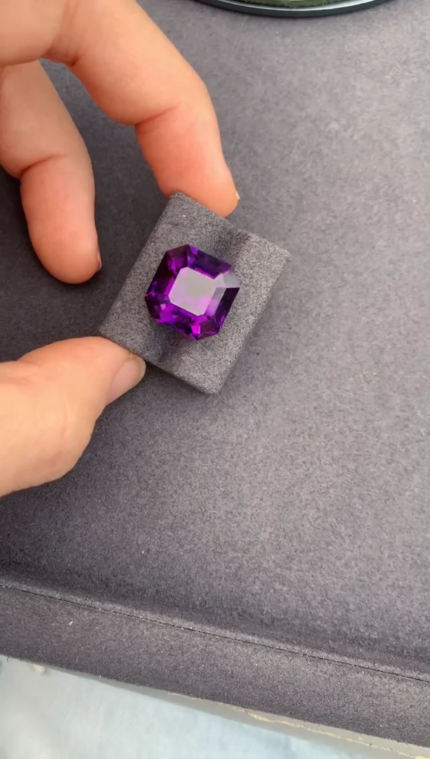 未镶嵌珠宝半成品紫晶14ct紫水晶  DG