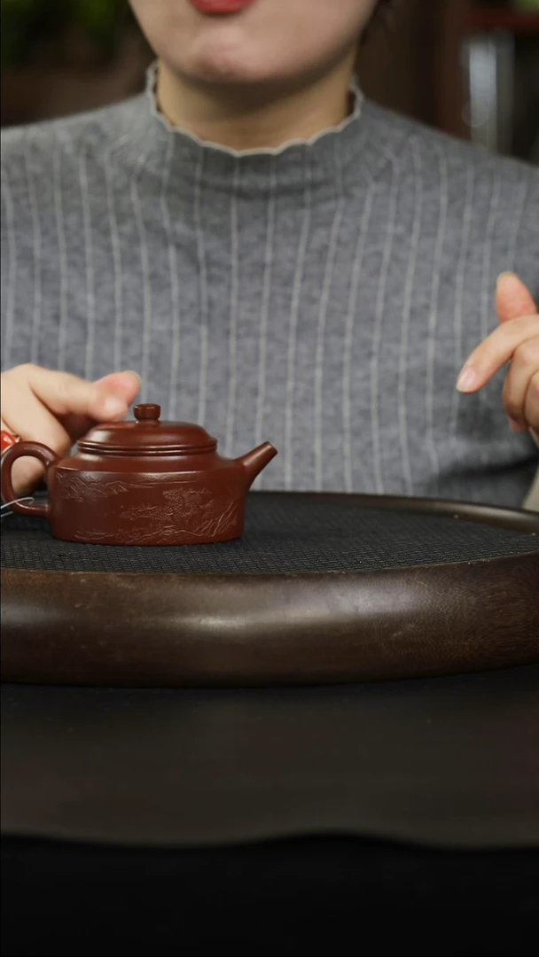 茶壶紫砂8 紫朱泥 德钟