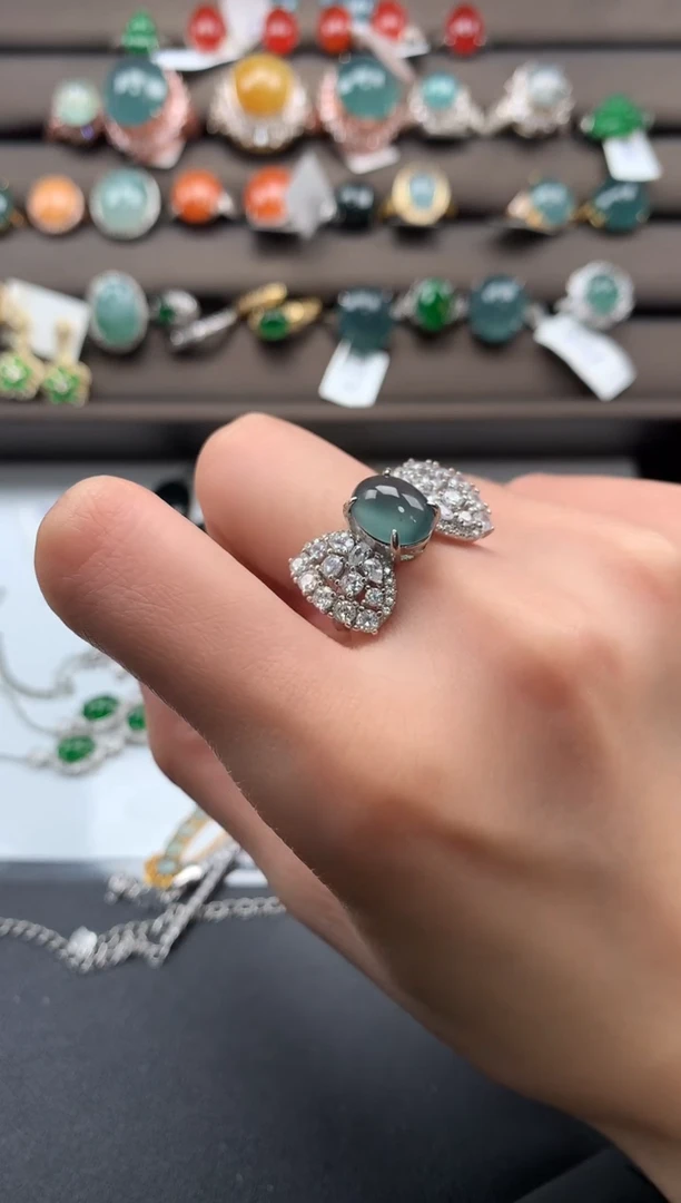 【闪购商品】翡翠戒指银S925镶嵌1323213213121