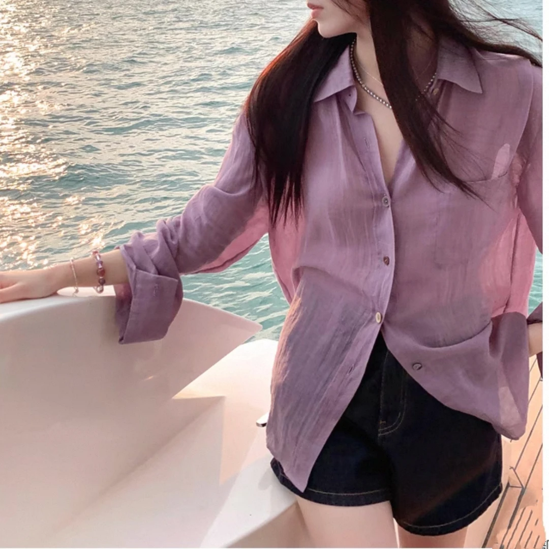 FUJIA STYLE新款气质休闲百搭时尚复古简约衬衫C8630