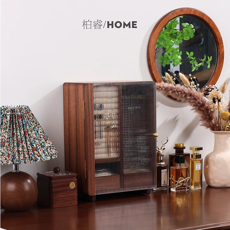 首饰盒/箱 【柏睿严选】原创实木首饰收纳盒耳钉戒指项链手链展示柜