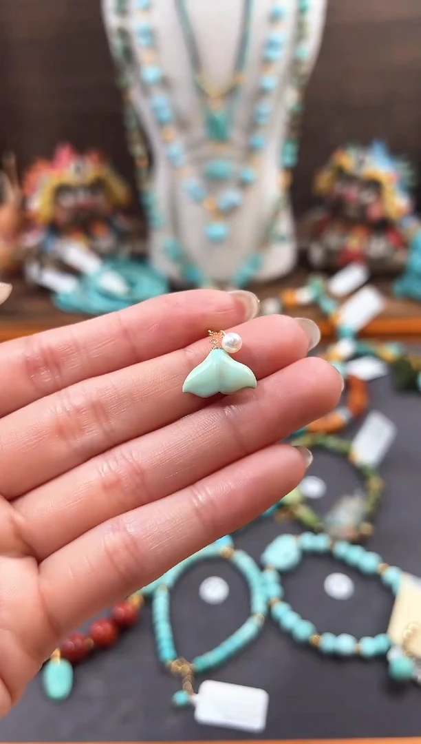 【闪购商品】绿松石提溜18K金镶嵌绿松石提溜