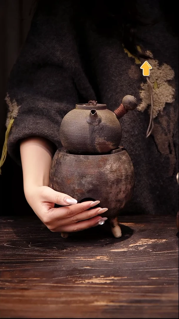 纯手工柴烧伏地龙侧把加三足龙蛋