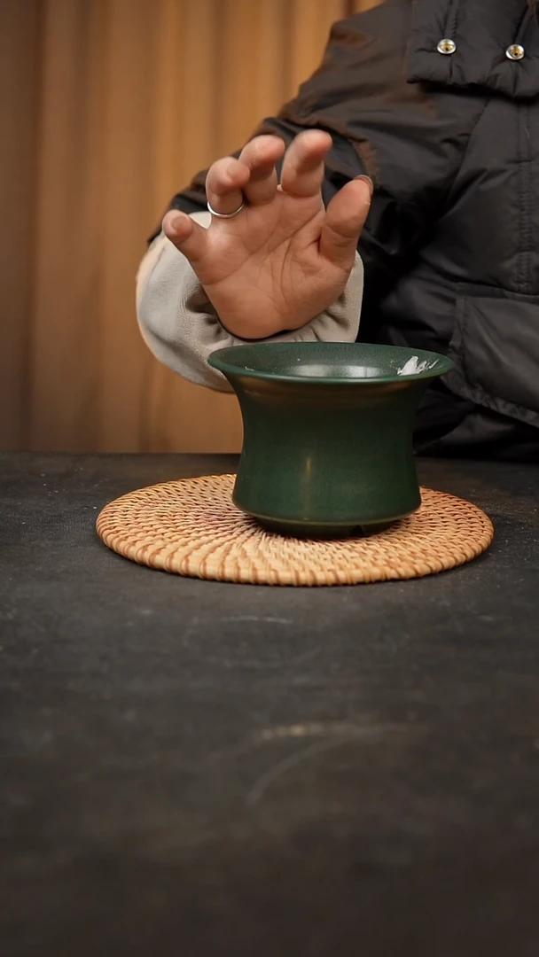 【闪购商品】瓷片泥泥手工花盆口11高8