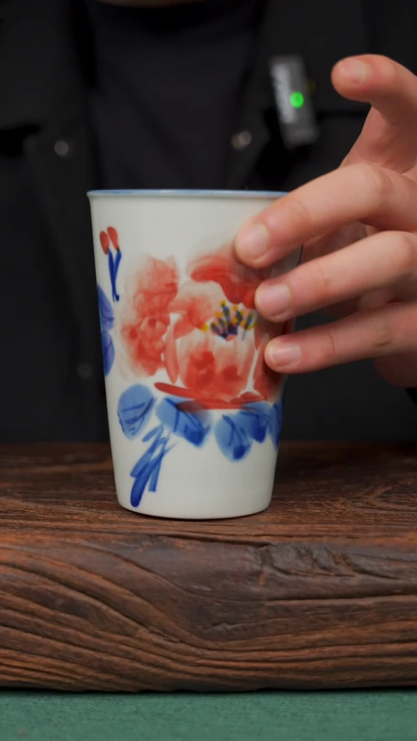 【闪购商品】瓷片46寻一缕瓷香杯釉下手工手绘瓷器