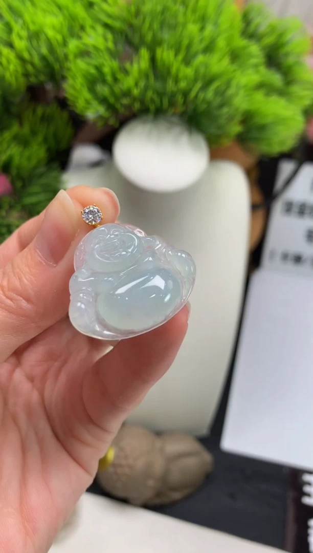 颈饰18K金镶嵌翡翠美****y---122766