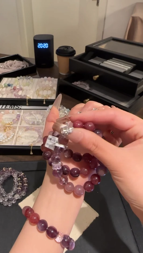 水晶手链合金乌梅子酱x1851