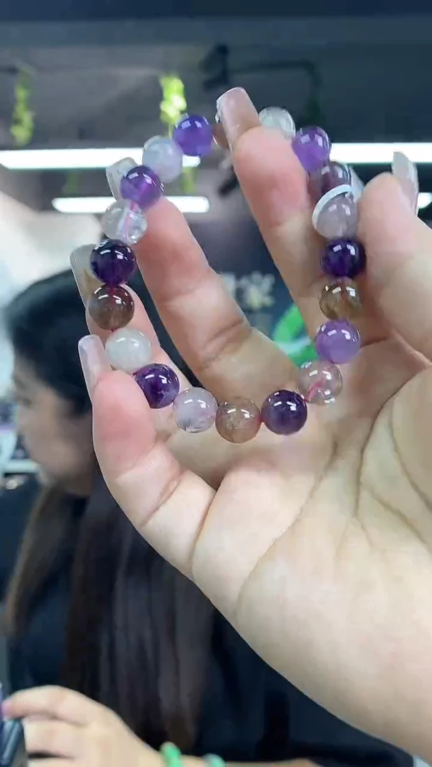 水晶手链未镶嵌多样性发其一颜色微差