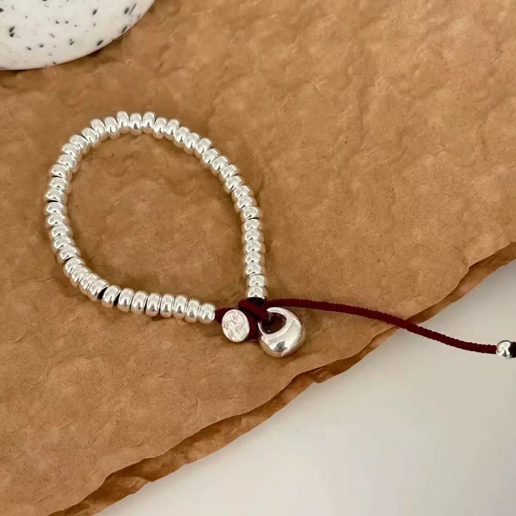 【夫夫专享】银盘缠手链小胖福平安喜乐扣